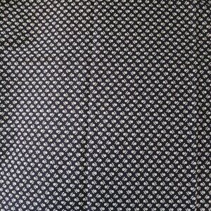 Black & White Floral Cotton Fabric 44x70" Sewing light weight